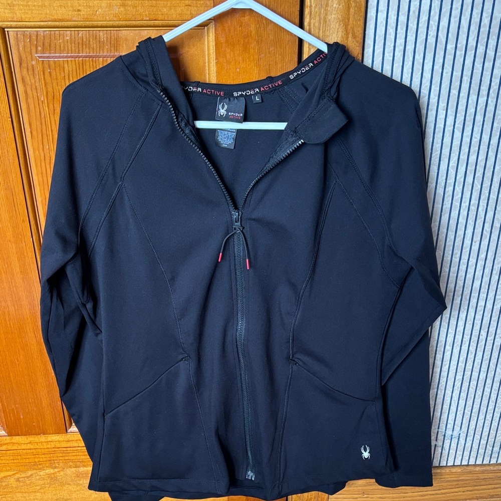 Women’s Spyder Black Hooded Jacket